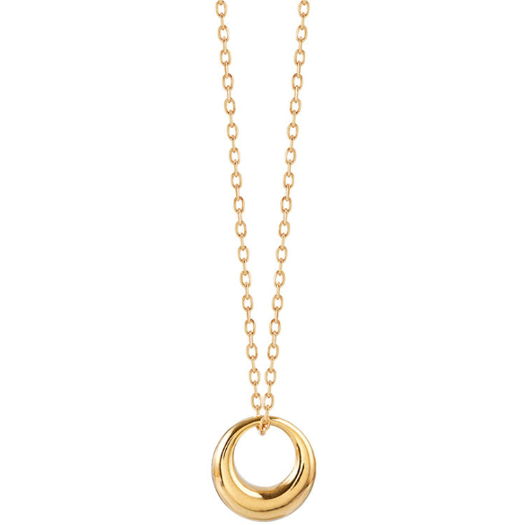 Geometric circle necklace women