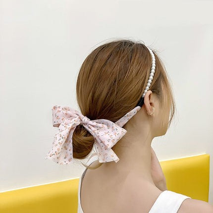 Ribbon Headband, Butterfly Knot Hair Band Female Hair Binding Headdress, Summer