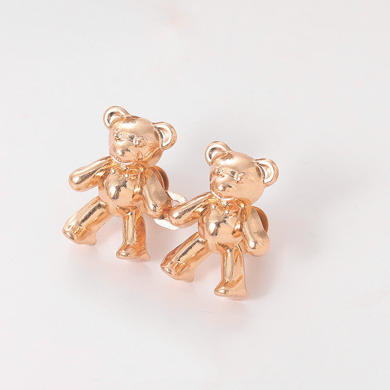 Cute Bear Pin Waist Clip Metal Snap Fastener Pants Pins Detachable Button Sewing-Free Buckle Jeans Reduce Waist Tighten Brooch