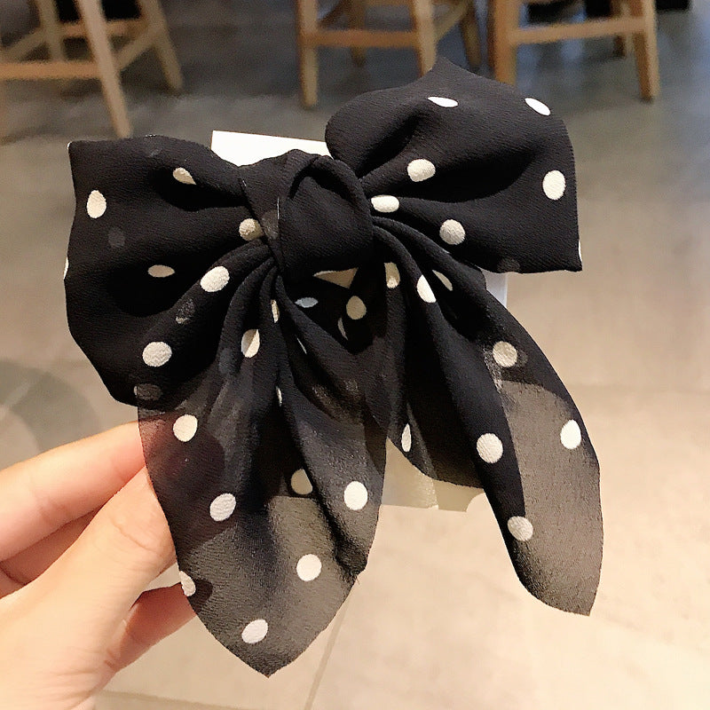 New Polka Dot Big Bow Hairpin Japanese Ribbon Hair Accessories