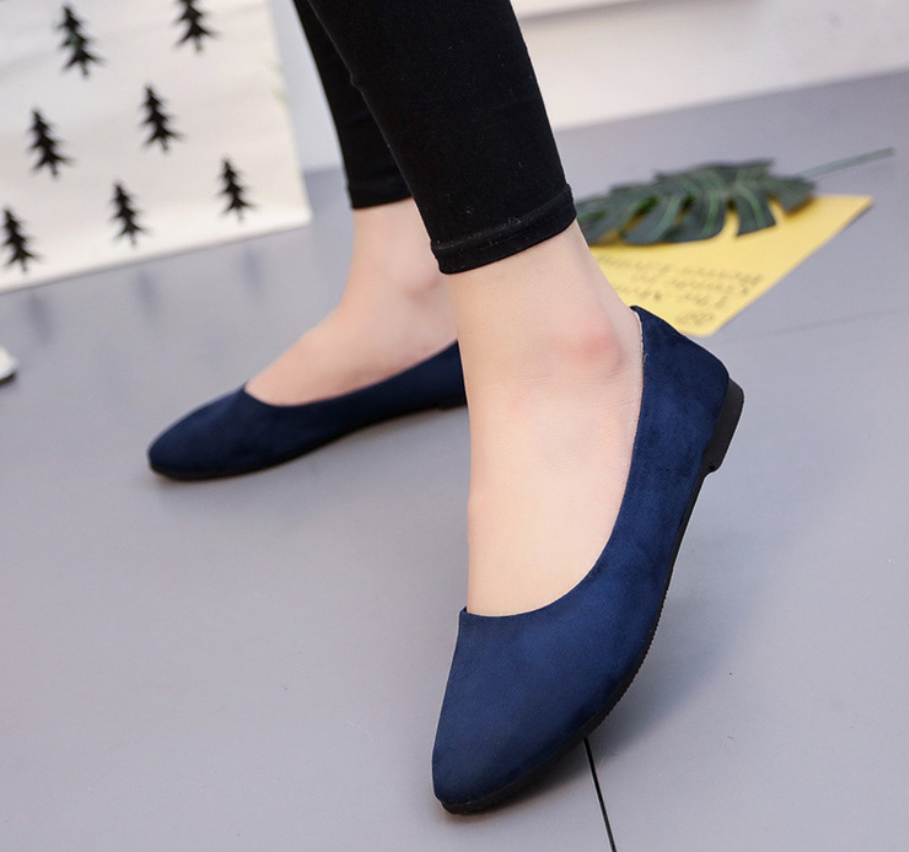 Scoop shoes black flat shoes