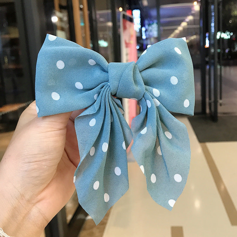 New Polka Dot Big Bow Hairpin Japanese Ribbon Hair Accessories