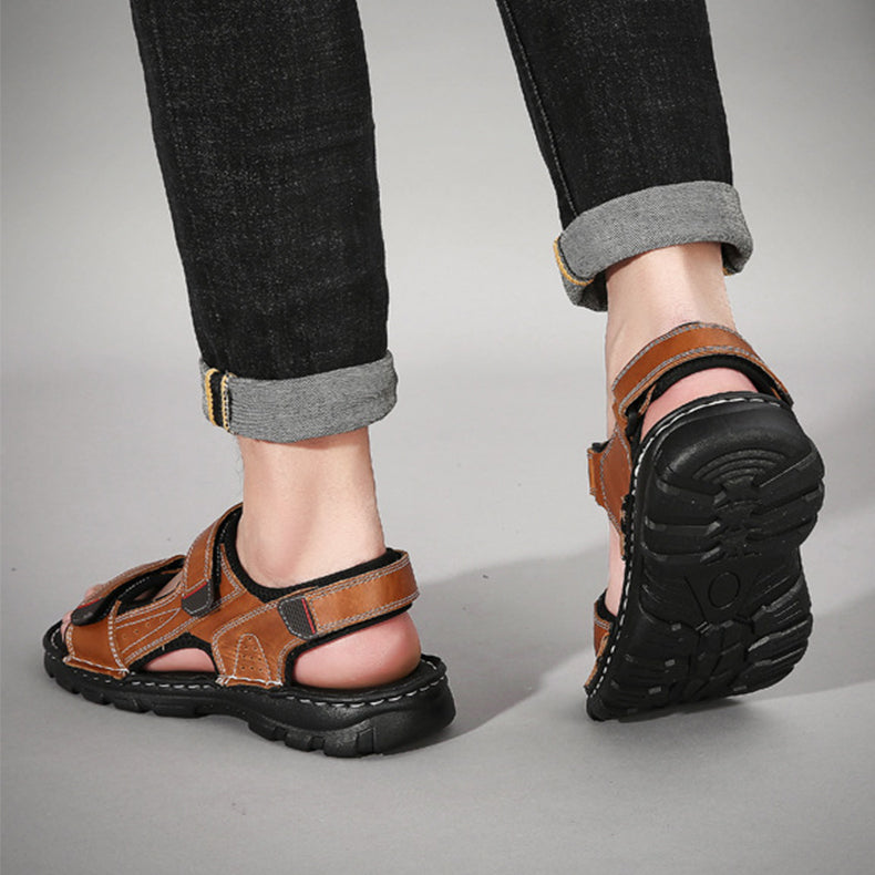 Summer Sandals Men's Velcro Sandals And Slippers