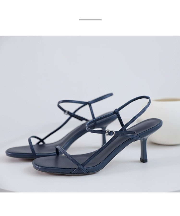 New round peep-toe sandals for women