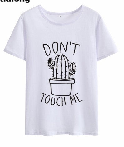 DON'T TOUGH ME Cactus T Shirt Women Casual Summer Tshirts