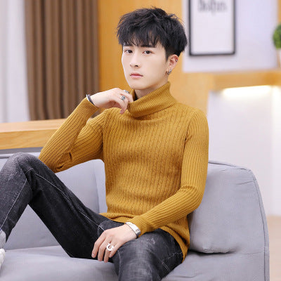 Slim-fit Sweater Men High Neck Bottoming T-shirt Sweater Men