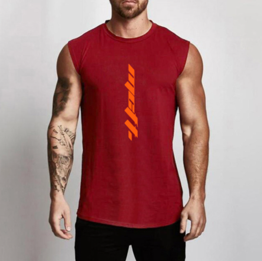 Gym Sleeveless Shirt Cotton Tank Top for Men Sportswear Vest