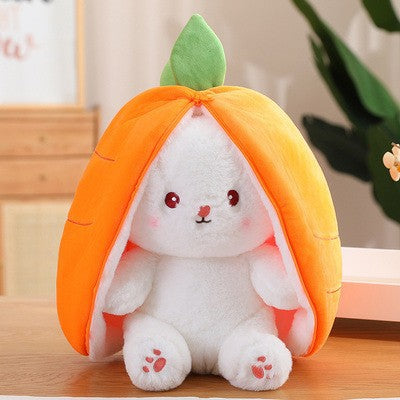 Kawaii Fruit Transfiguré Lapin Peluche Jouet Mignon Carotte Fraise Se Transformer En Lapin En Peluche Jouet Enfants Anniversaire/ Noël