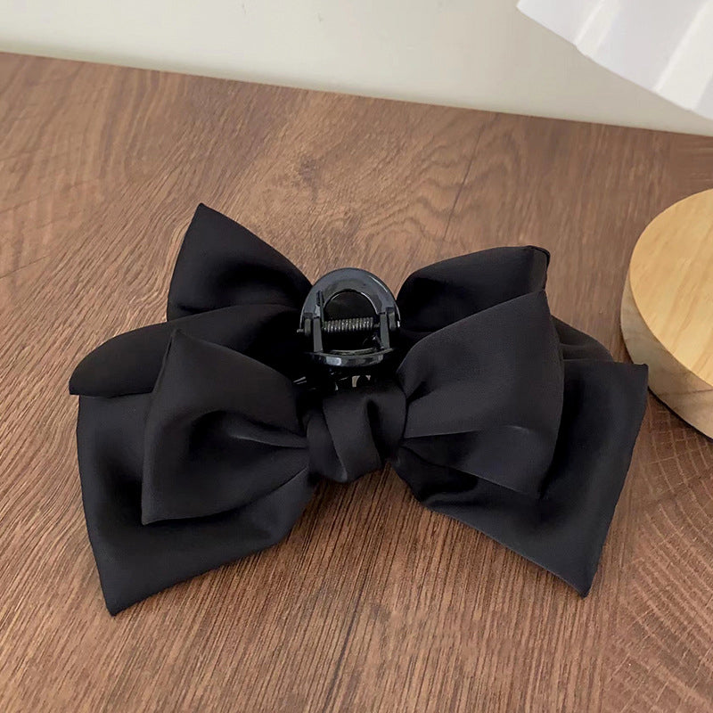 Plain Color XL Bow Ribbon Hair Claw