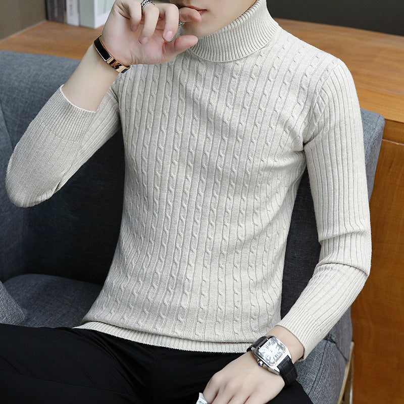 Slim-fit Sweater Men High Neck Bottoming T-shirt Sweater Men