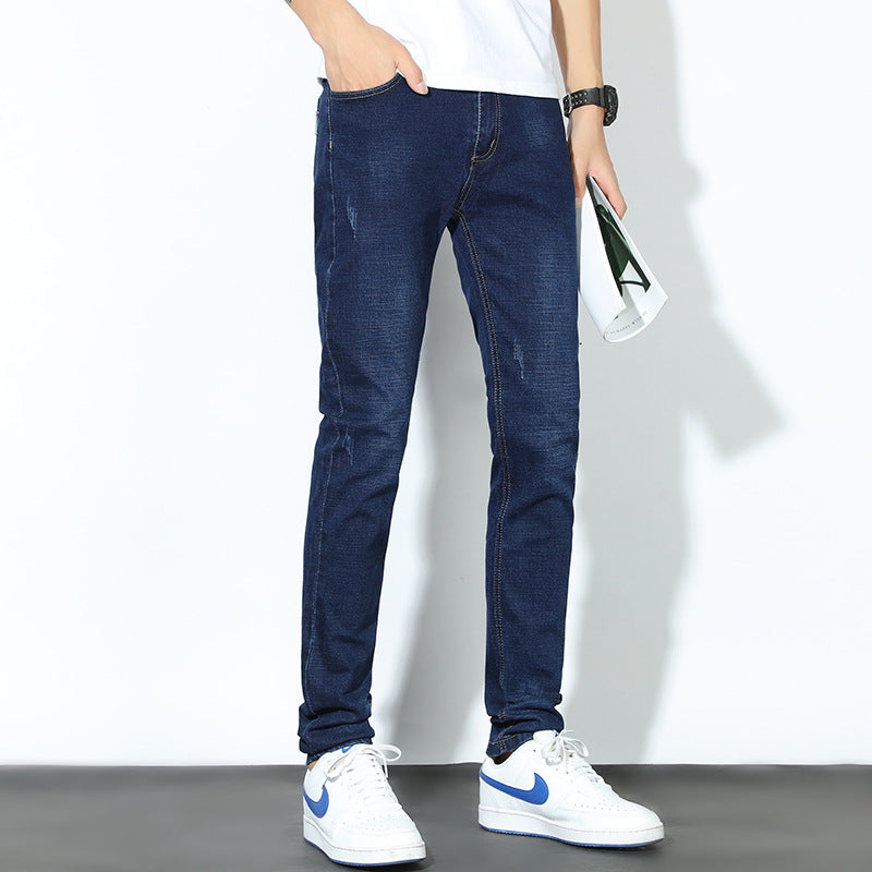 Men Jeans Slim Fit Pants Casual