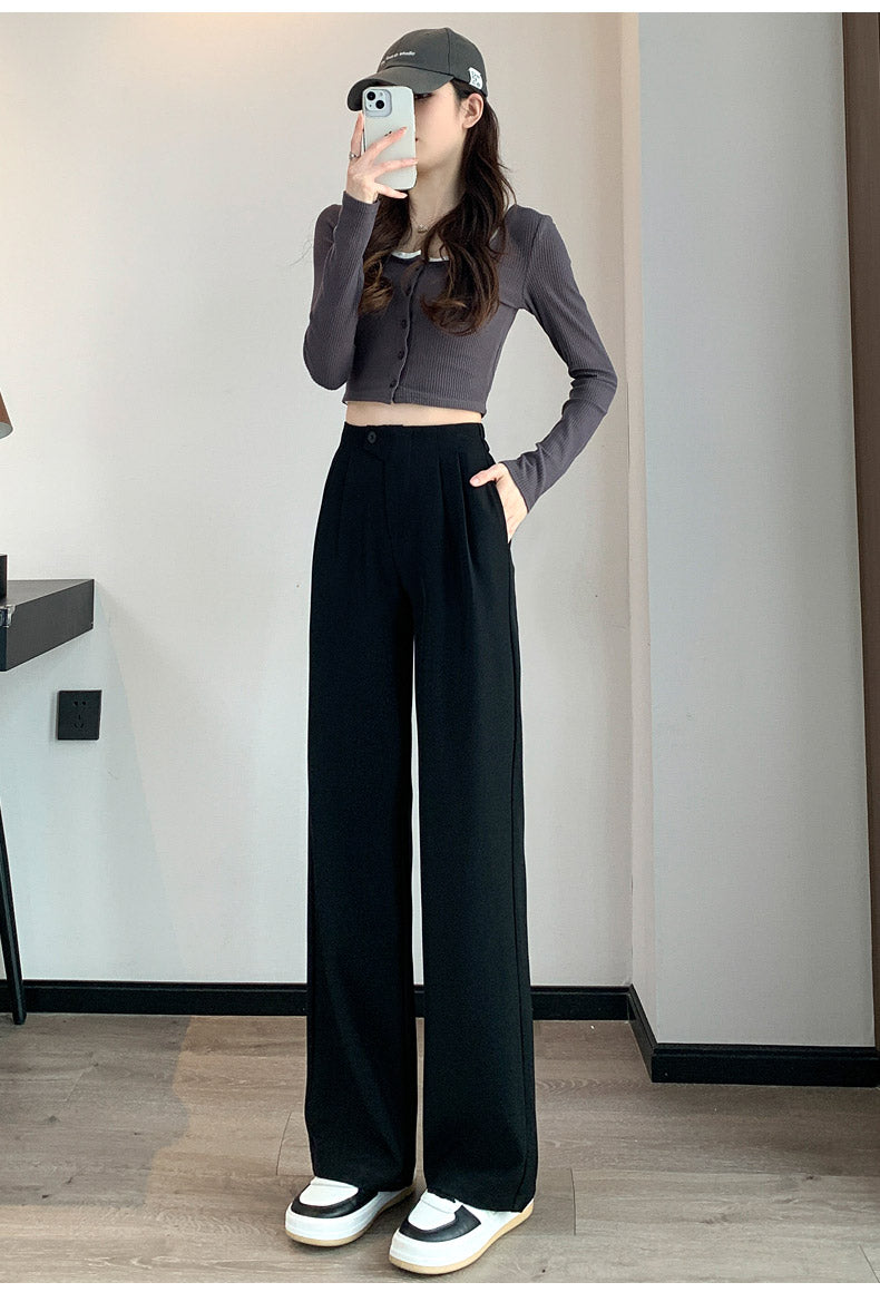 Suit Wide-legged Pants Women Loose Drape Casual