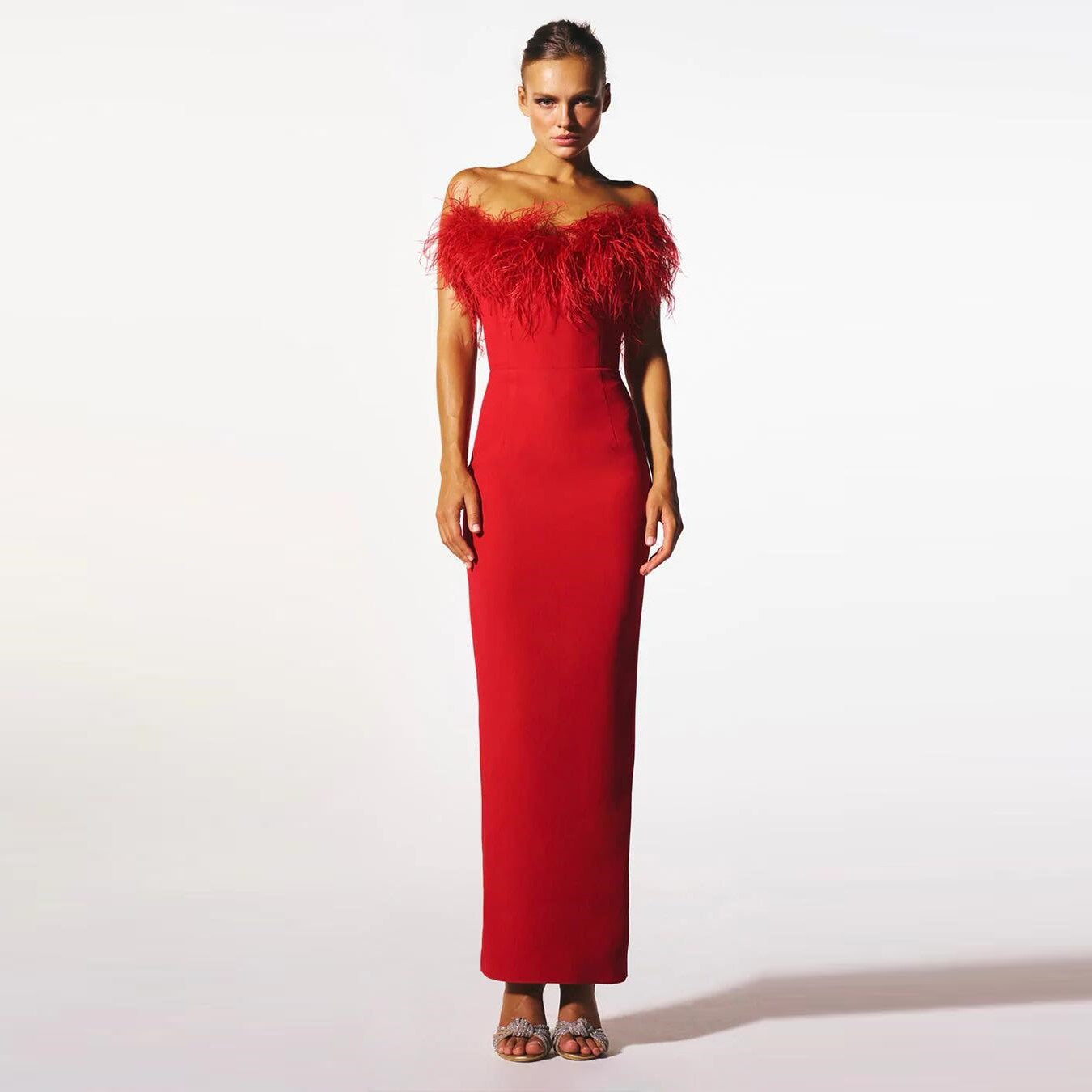 New Women's Dress Red Elegant Dress