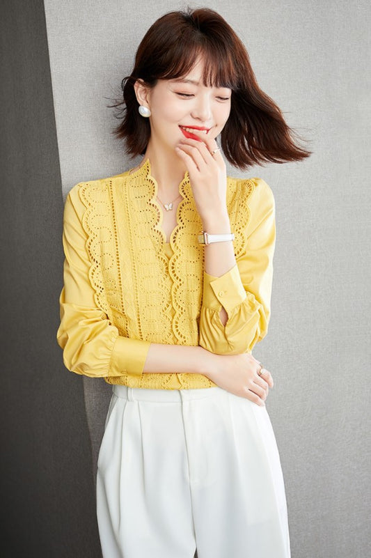 Spring French Blouse Design For Women