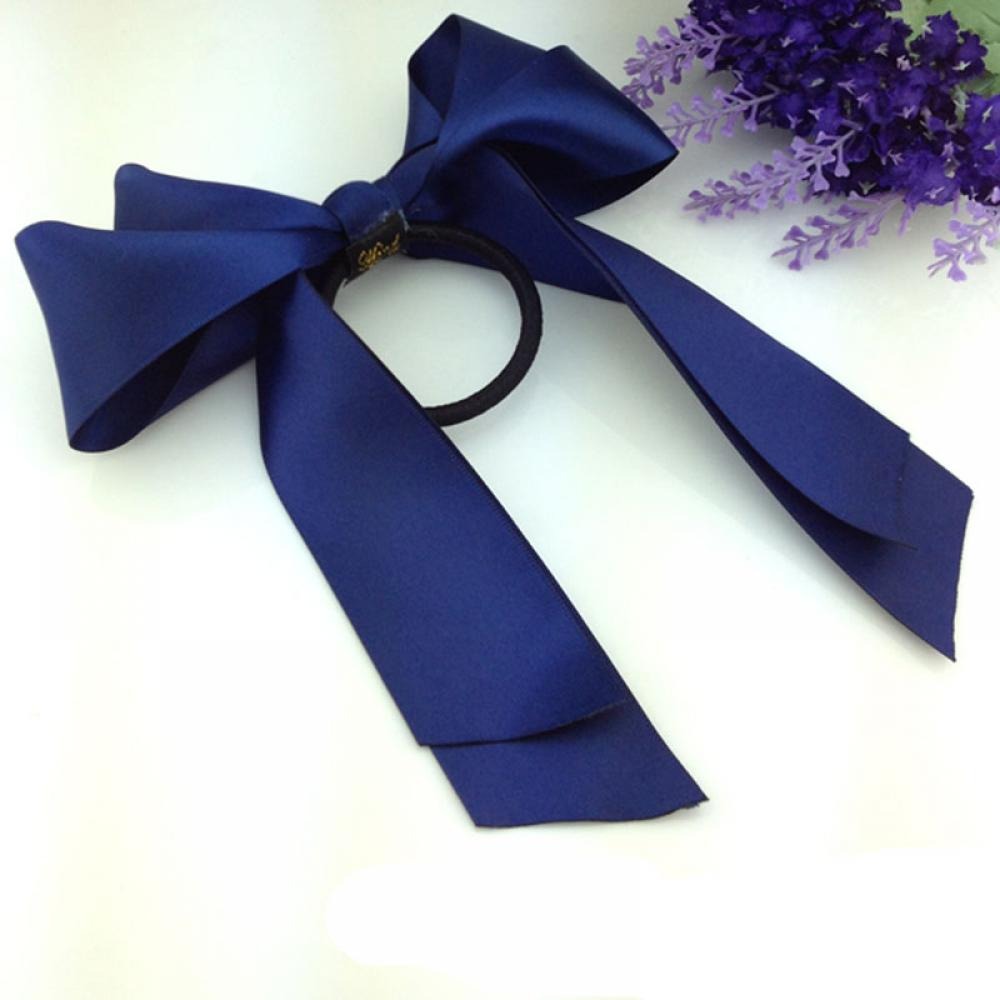 Ribbon bow hair tie elastic head rope