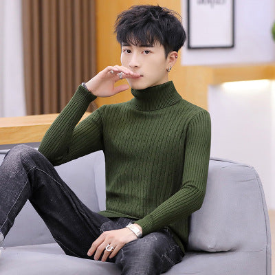 Slim-fit Sweater Men High Neck Bottoming T-shirt Sweater Men