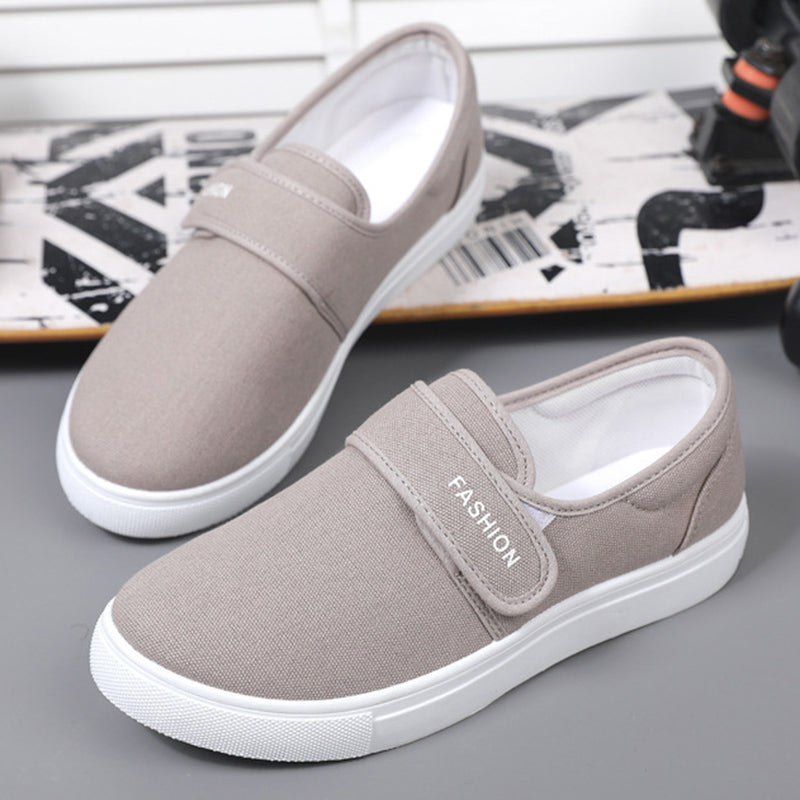 Canvas Flat Shoes Men Velcro Casual Sneakers