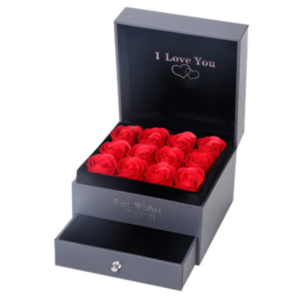 Coffret Cadeau Collier Rose, Cadeau Parfait Pour La Saint-Valentin