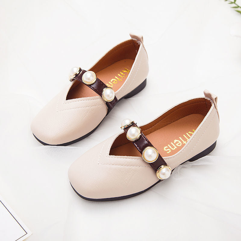 Spring And Autumn Girls' Leather Princess Shoes