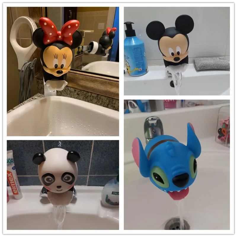 Miniso Disney kid Cartoon Mickey Minnie Extender Water extender Saving silicone Faucet Extension Tool Help Children Washing hand