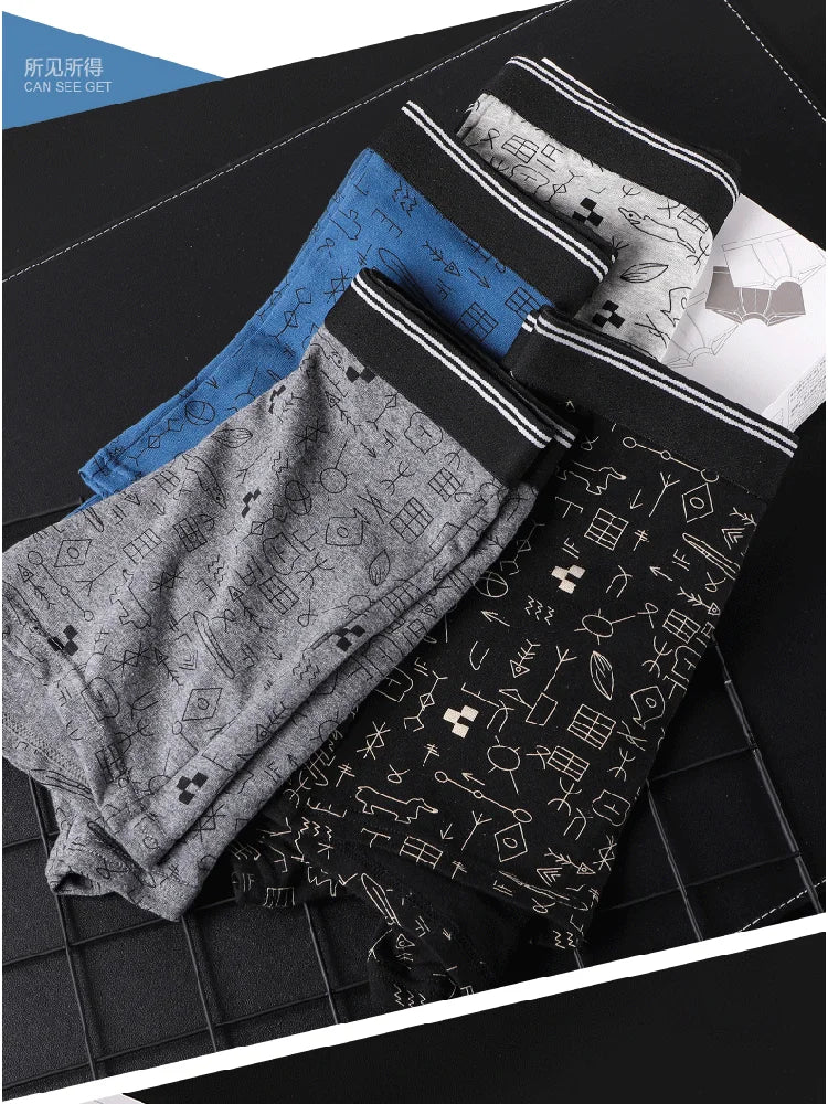 8PCS Men Boxer Shorts Men's Panties Male Underpants Comfortable Soft Cotton Sexy Underwear Boxershorts Larger Size 3D Pouch