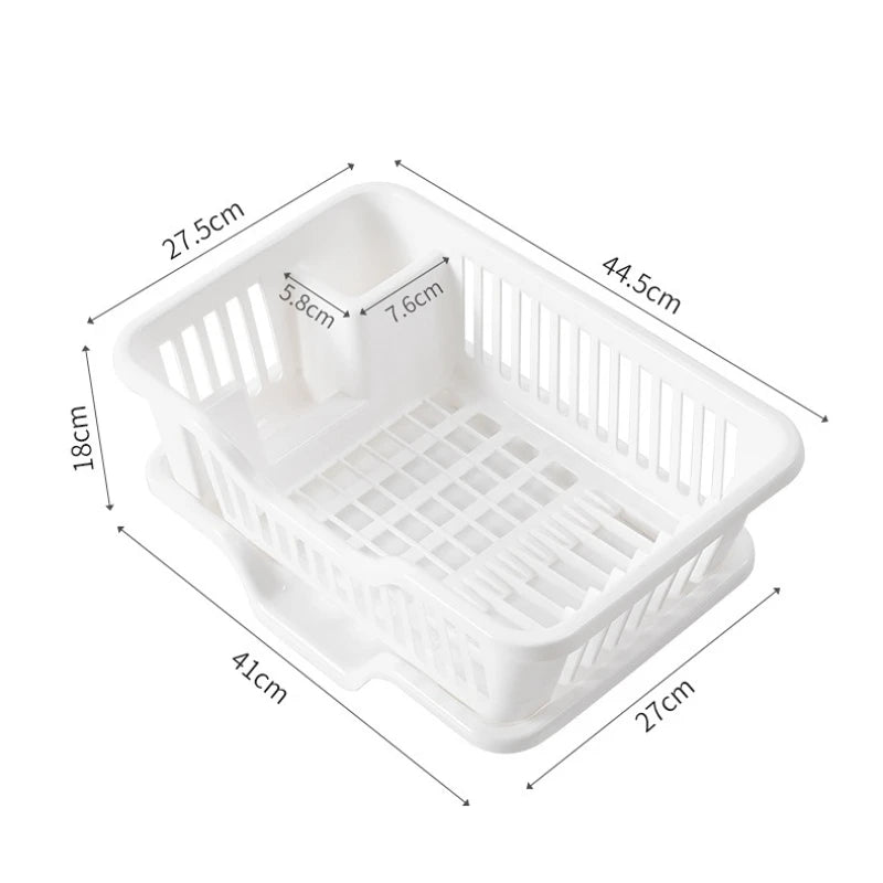 Dish Drying Rack Kitchen Utensils Drainer Rack with Drain Board Countertop Dinnerware Organizer Kitchen storage rack Tools