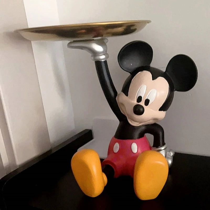 Disney Kawaii Cartoon Mickey Mouse Tray Ornaments Figure Home Soft Living Room Bedroom Tv Cabinet Decorations Cute Present