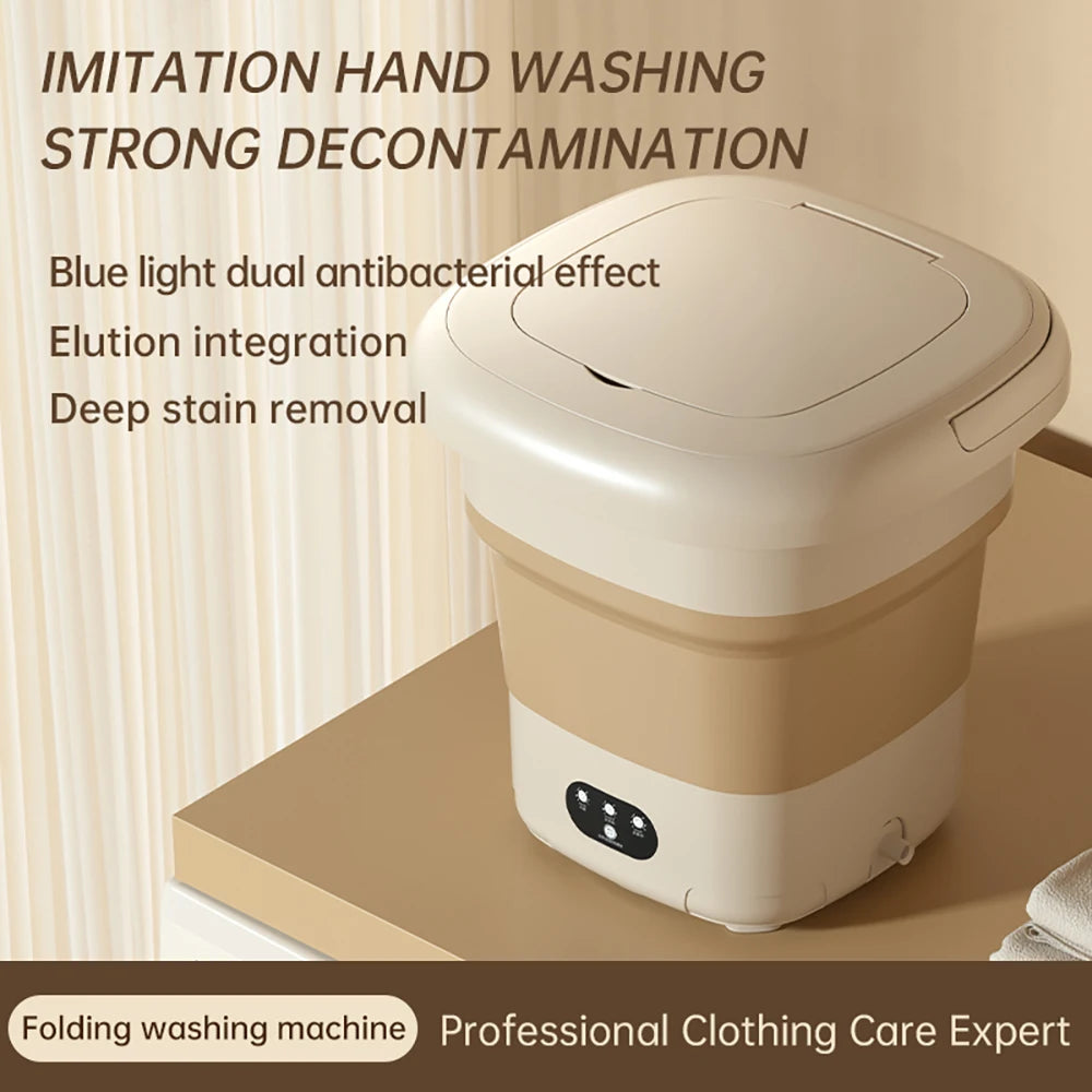 Folding Washing Machine 9l Small Dormitory Portable Washing And Stripping Integrated Sock Washer Small Piece Washing Machine