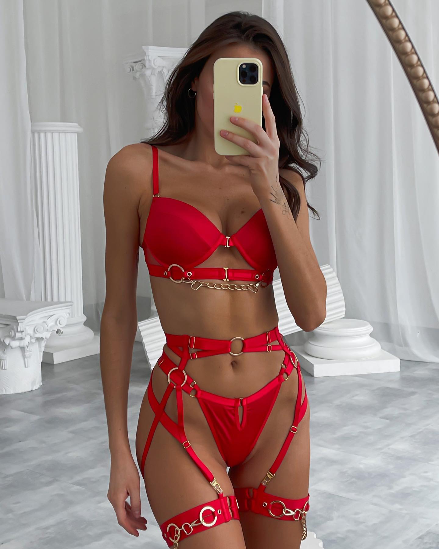 Lingerie rembourée pour femmes sexy en Set