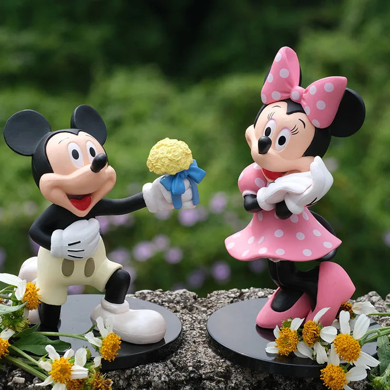 Disney Mickey Minnie Doll Wedding Ornaments Couple Engagement Wedding Decorations Mickey Mouse Room Decoration Small Gifts.