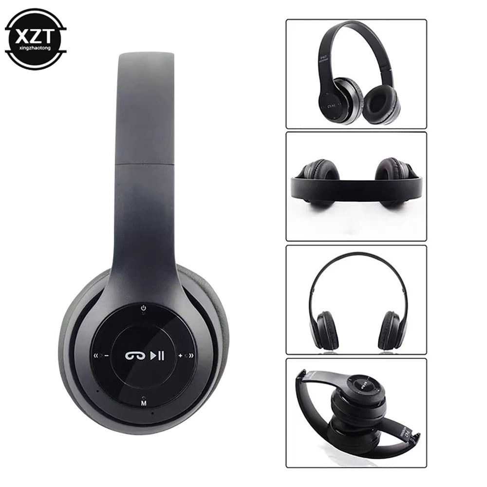 Stereo P47 Headset 5.0 Bluetooth Headset Folding Series Wireless Sports Game Headset for iPhone XiaoMi