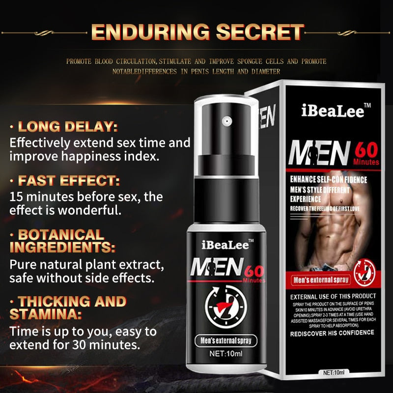 Spray anti éjaculation précoce/ homme