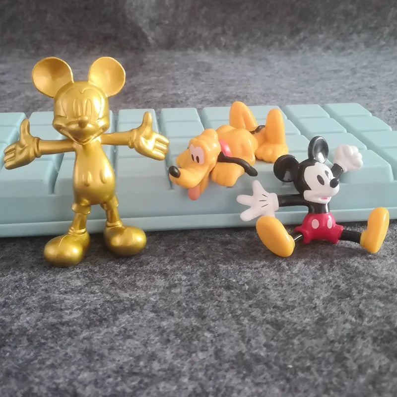 Disney Lovely Mickey Mouse Kawaii Anime GK Model Doll Cartoon Pluto Figurine Party Cake DIY Decorations Ornament Kids Xmas Gifts