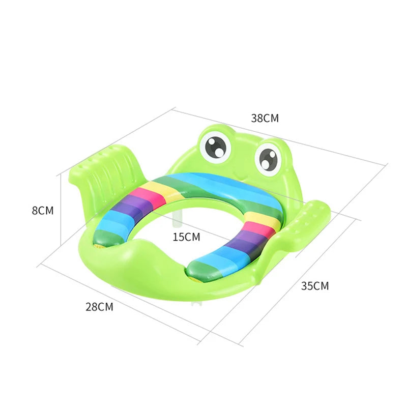 Children's Toilet Seat, Toddler Auxiliary Toilet Training, Cushioned Toilet, Hand-held Thickened And Comfortable Baby Toilet Sea