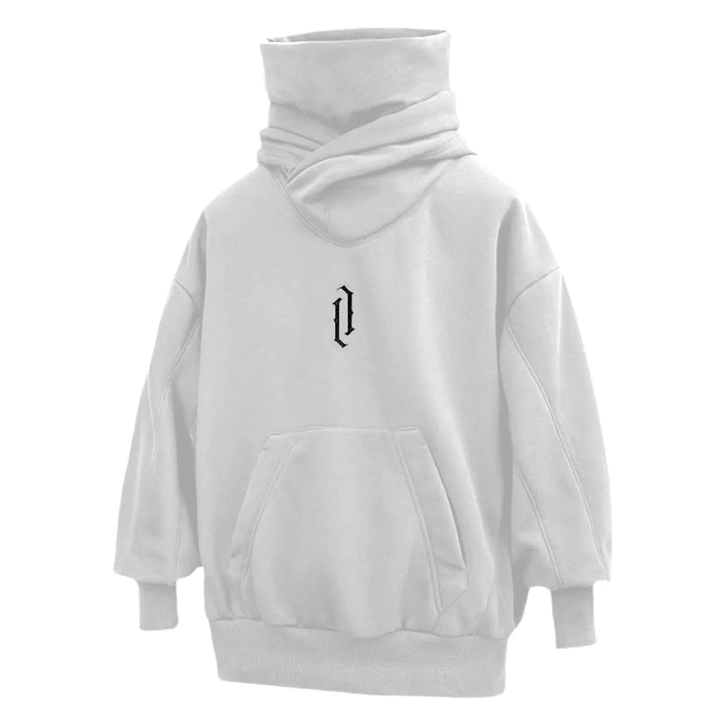 Long Sleeve Hoodie Male Autumn Winter Sweatshirt Pocket Solid High Collar Loose Hoodies Fleece Hooded Sweatshirt For Man Hiphop