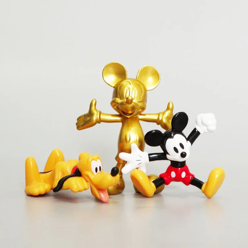 Disney Lovely Mickey Mouse Kawaii Anime GK Model Doll Cartoon Pluto Figurine Party Cake DIY Decorations Ornament Kids Xmas Gifts