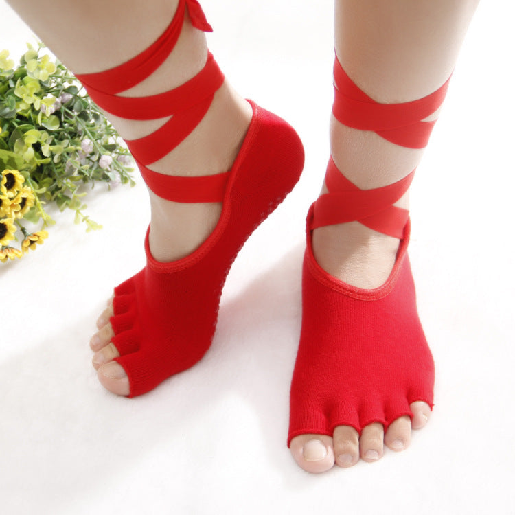 Five-finger Socks Fingerless Non-slip Yoga Socks Women