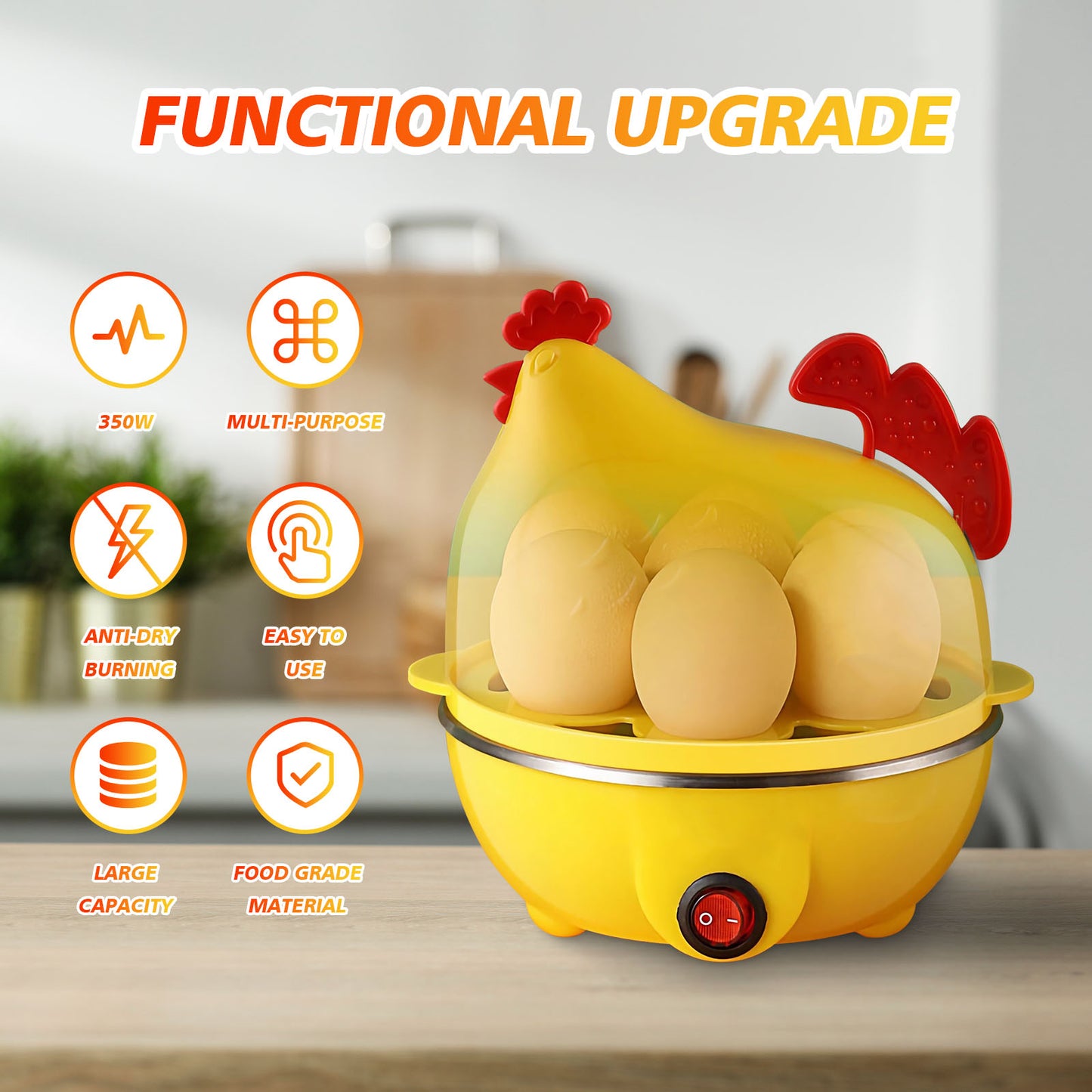 Egg Cooker, Egg Boiler With 7 Egg Capacity