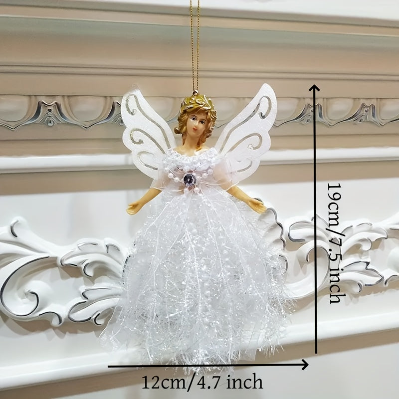 Figurine de fée scintillante avec des ailes. Décor de Noel