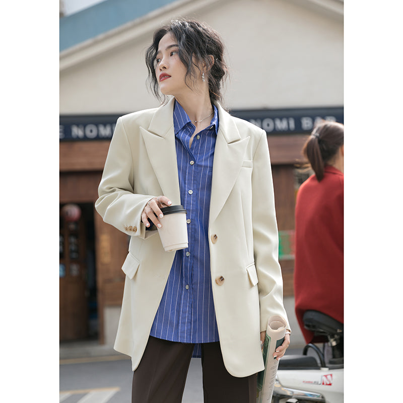 Miding Casual Gray Suit Jacket Women Spring And Autumn