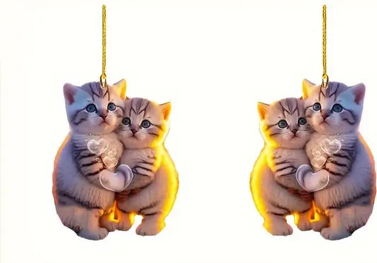 Cat Couple Charm Pendant