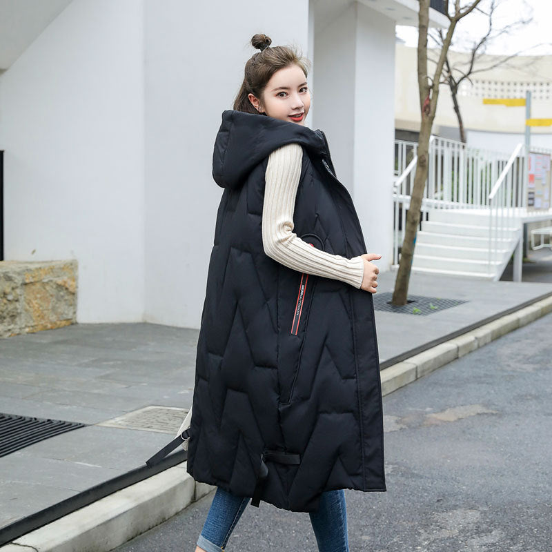 Down Jacket Long Waistcoat Women Autumn And Winter Leisure