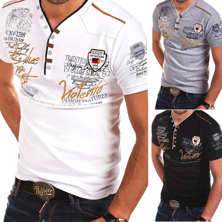 Summer New Men's T-Shirt Fashion Short-Sleeved Summer T-Shirt