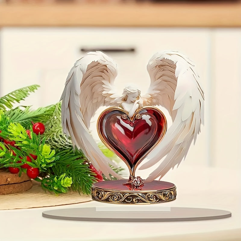 1 Pièce de figurine d'ange en acrylique de décor. Cadeau de Noel