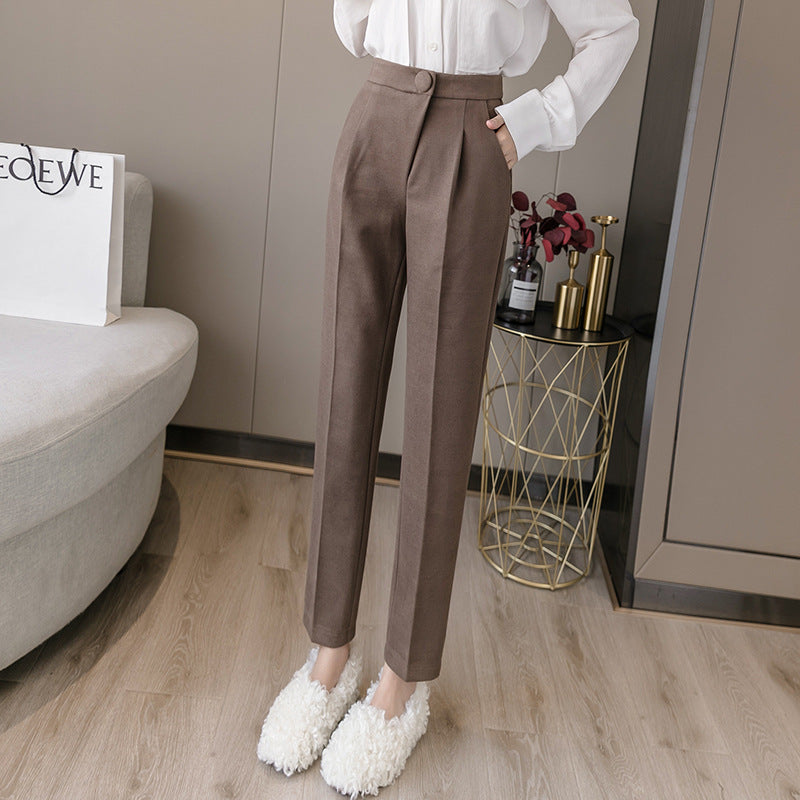 Woolen Trousers Women Are Thin Daddy Harem Pants