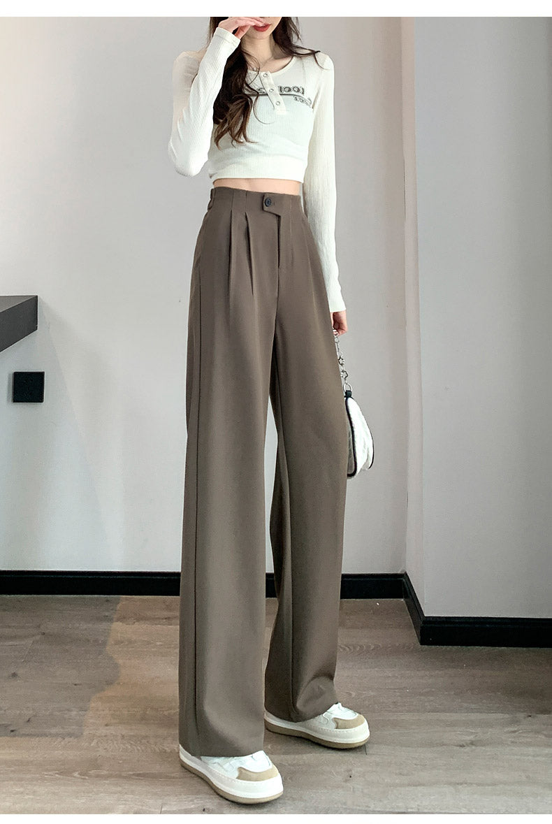 Suit Wide-legged Pants Women Loose Drape Casual