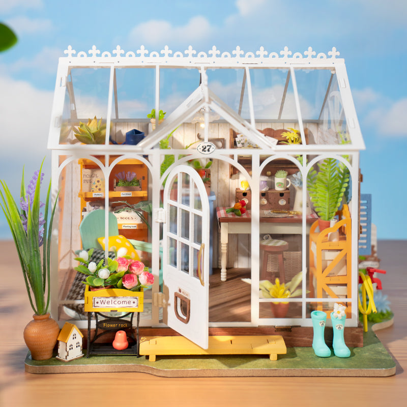 Rolife Mengyu Flower Minature House DIY Building Toys With LED Light For Gifts