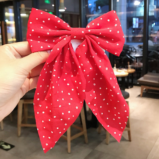 New Polka Dot Big Bow Hairpin Japanese Ribbon Hair Accessories