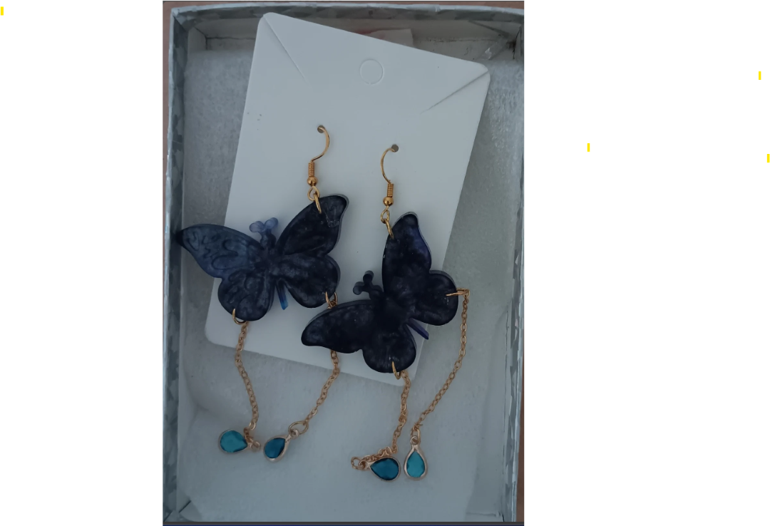 Butterfly earrings inspired by enchanting beauty of the natural word for mystical vivid touch to your jewelry collections.