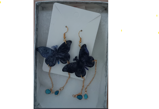 Butterfly earrings inspired by enchanting beauty of the natural word for mystical vivid touch to your jewelry collections.